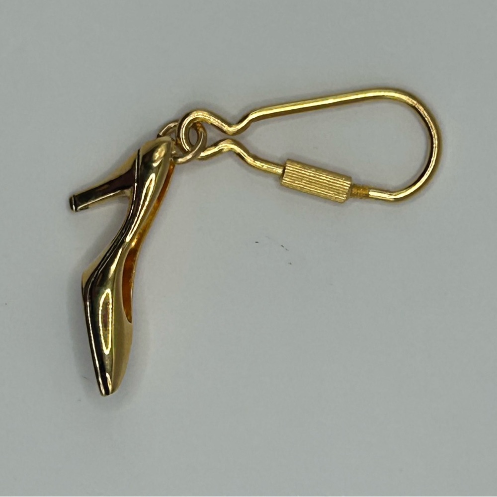 Bally Gold Keychain Set with Red Accents - Picture 6 of 12